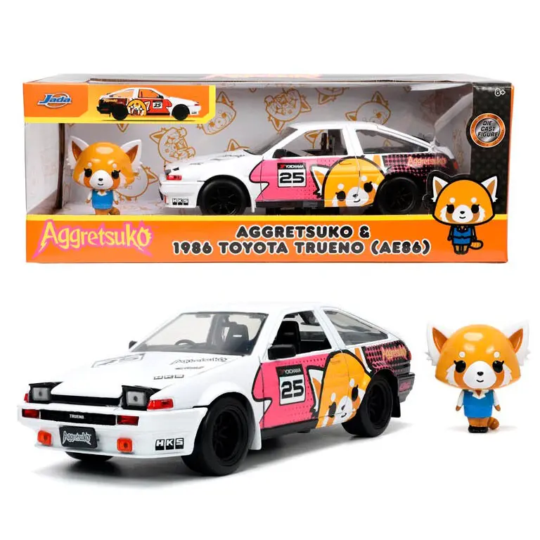Aggretsuko 1986 Toyota Trueno auto + figúrka Retsuko 1:24 produktová fotografia