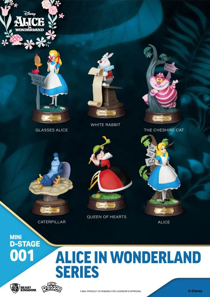 Alice in Wonderland Mini Diorama Stage Sošky 6-balenie 10 cm produktová fotografia