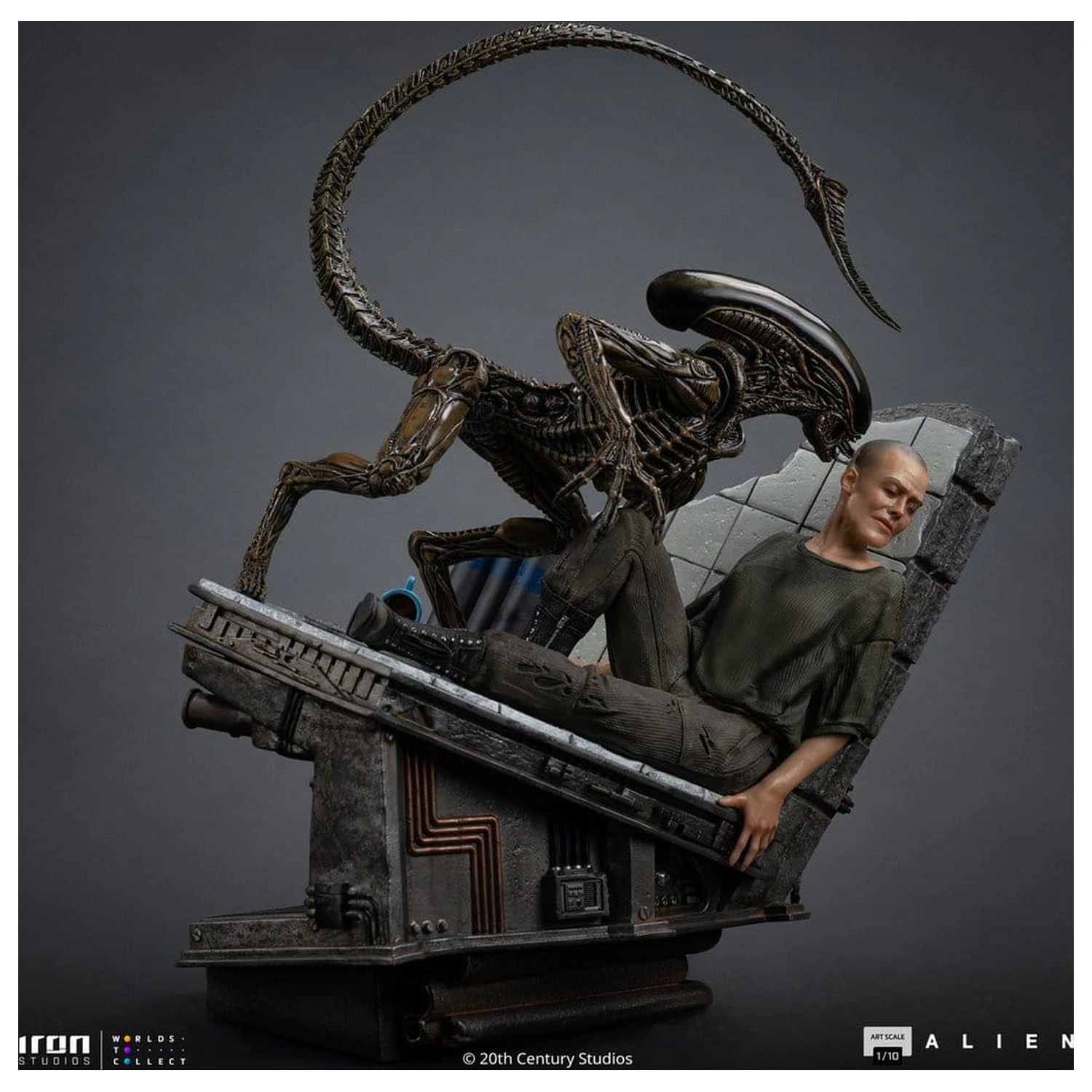 Alien 3 Art Scale Socha 1/10 Ellen Ripley a Dog Alien 23 cm produktová fotografia