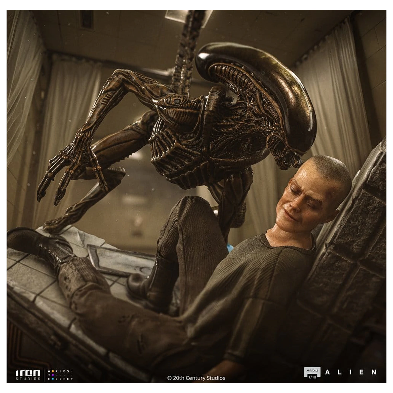 Alien 3 Art Scale Socha 1/10 Ellen Ripley a Dog Alien 23 cm produktová fotografia