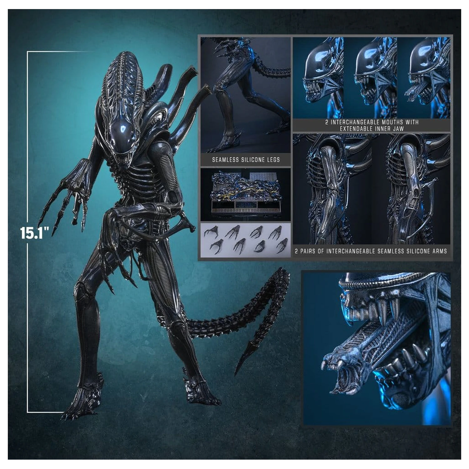 Alien Movie Masterpiece akčná figúrka 1/6 Alien Warrior 39 cm produktová fotografia