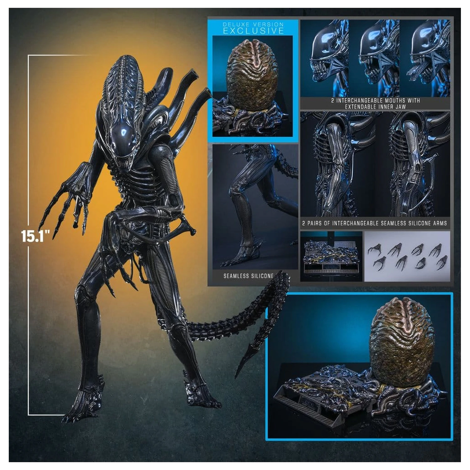 Alien Movie Masterpiece akčná figúrka 1/6 Alien Warrior (Deluxe Version) 39 cm produktová fotografia