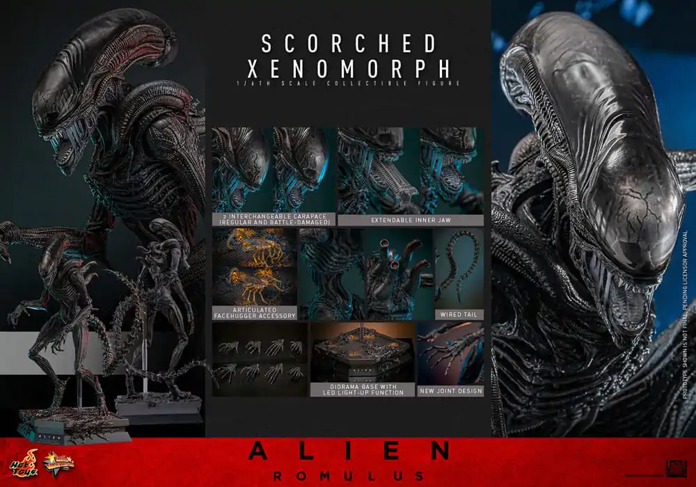 Alien: Romulus Movie Masterpiece Akčná Figúrka 1/6 Scorched Xenomorph 44 cm produktová fotografia