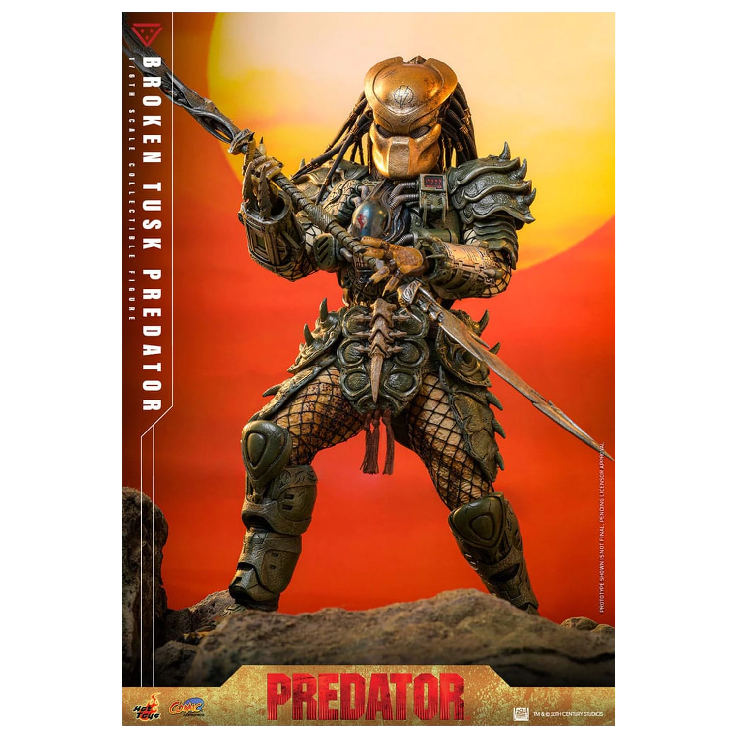 Alien vs. Predator Comic Masterpiece akčná figúrka 1/6 Broken Tusk Predator 35 cm produktová fotografia
