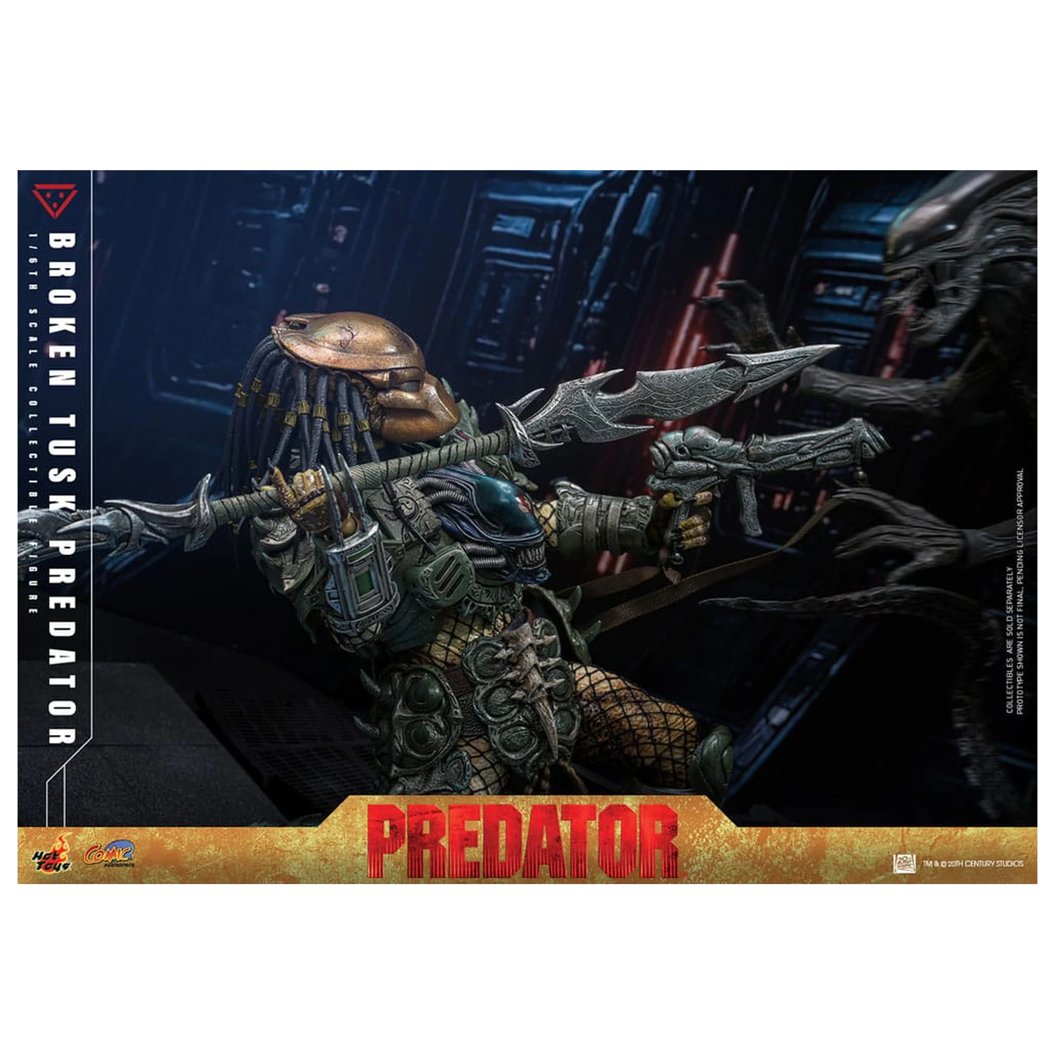 Alien vs. Predator Comic Masterpiece akčná figúrka 1/6 Broken Tusk Predator 35 cm produktová fotografia