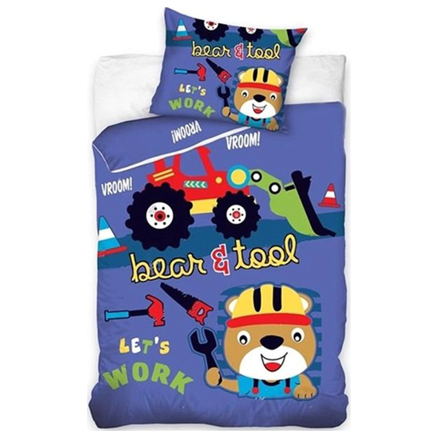 Obliečka na paplón s motívom zvierat, medveďa a náradia produktová fotografia