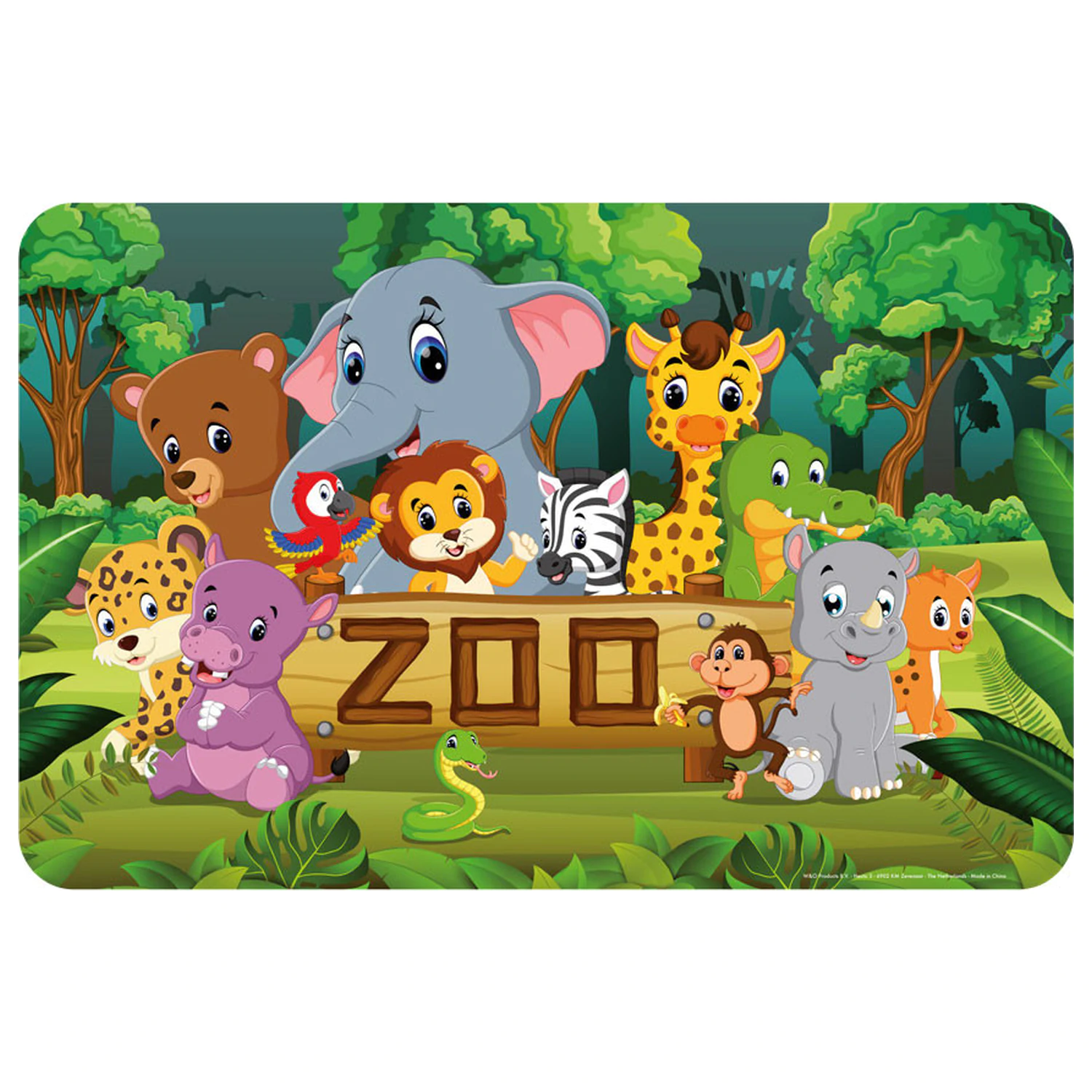Podložka na stôl Animal Zoo 43x28 cm produktová fotografia