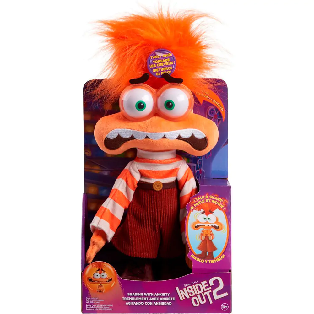 Anglická Disney Pixar Inside Out 2 Anxiety plyšová hračka functions 35cm produktová fotografia