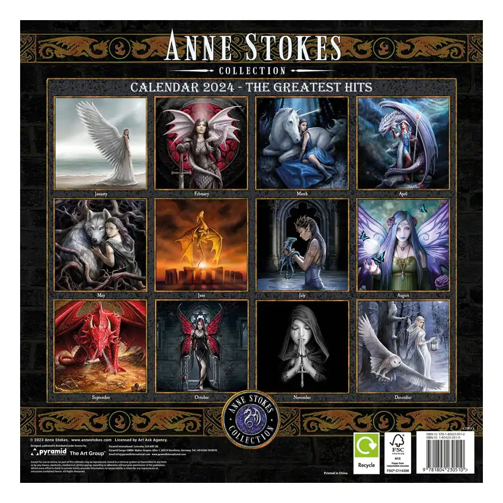 Anne Stokes Kalendár 2024 produktová fotografia