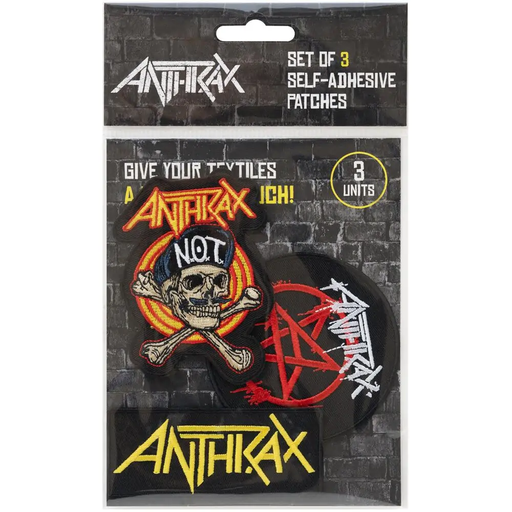 Anthrax 3-dielna sada nášiviek produktová fotografia