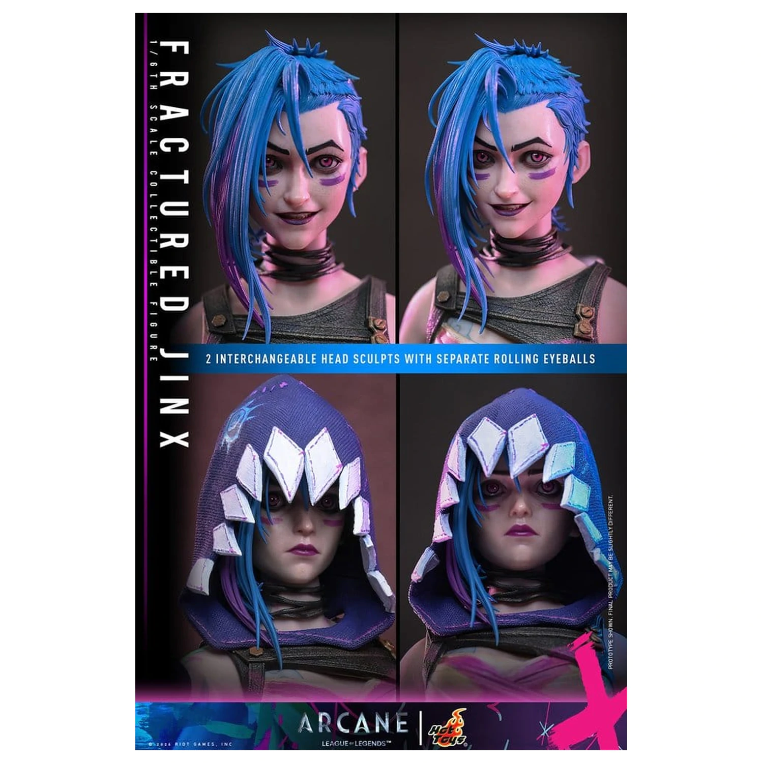 Arcane Akčná figúrka 1/6 Fractured Jinx 28 cm produktová fotografia