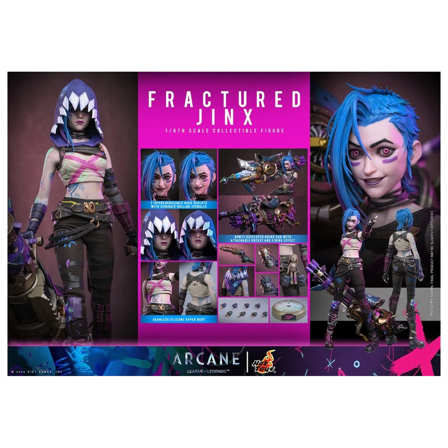 Arcane Akčná figúrka 1/6 Fractured Jinx 28 cm produktová fotografia