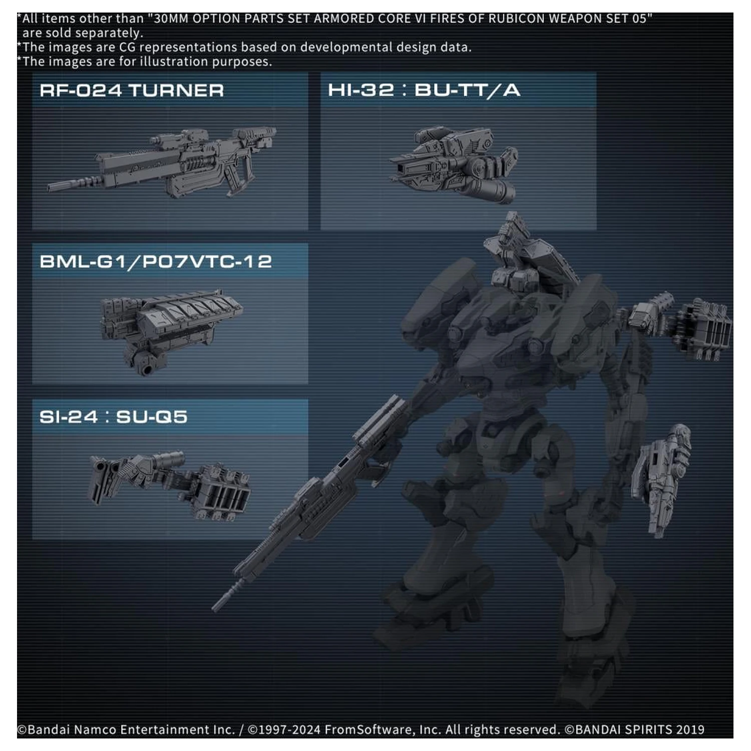 Armored Core VI Súprava zbraní 05 príslušenstvo k modelovej súprave produktová fotografia