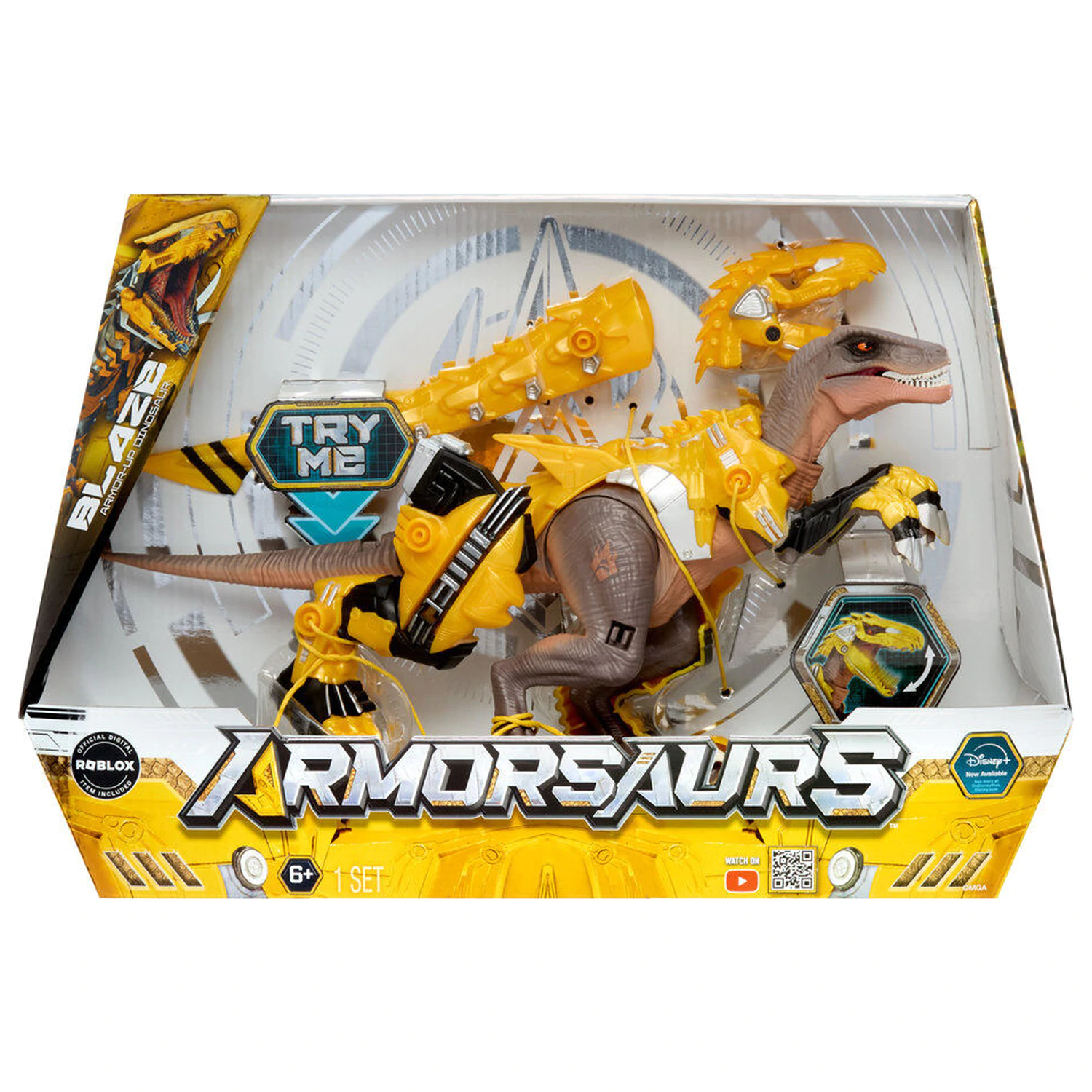 Armorsaurs Dinosaur Yellow Raptor Blaze figúrka produktová fotografia