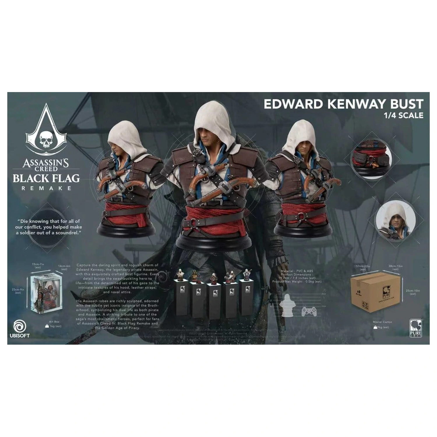 Assassin´s Creed busta 1/4 Edward produktová fotografia