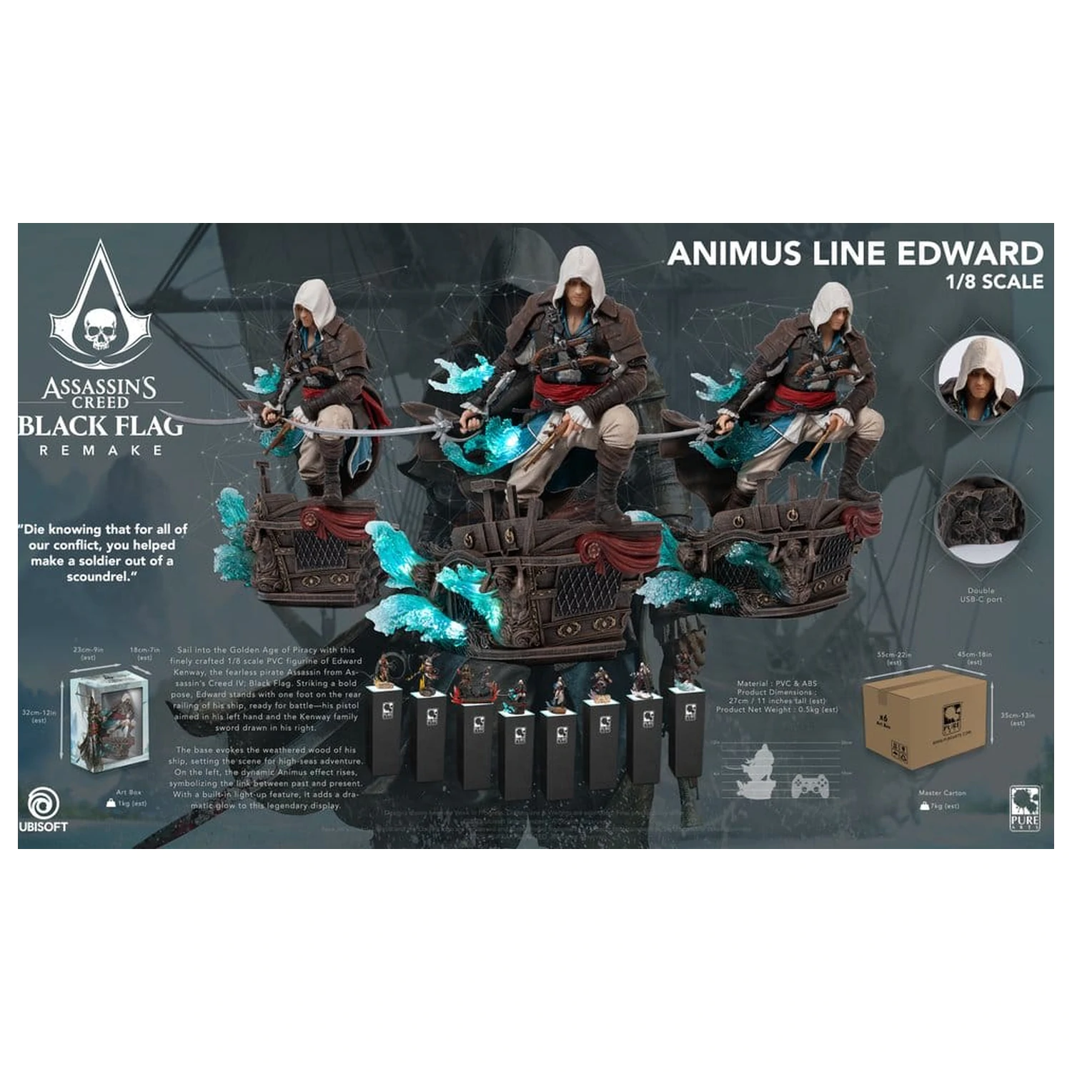 Assassin´s Creed socha Animus Edward produktová fotografia
