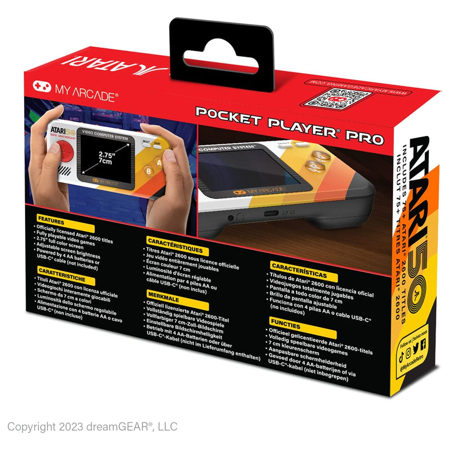 Atari Prenosný herný systém Pocket Player Pro produktová fotografia