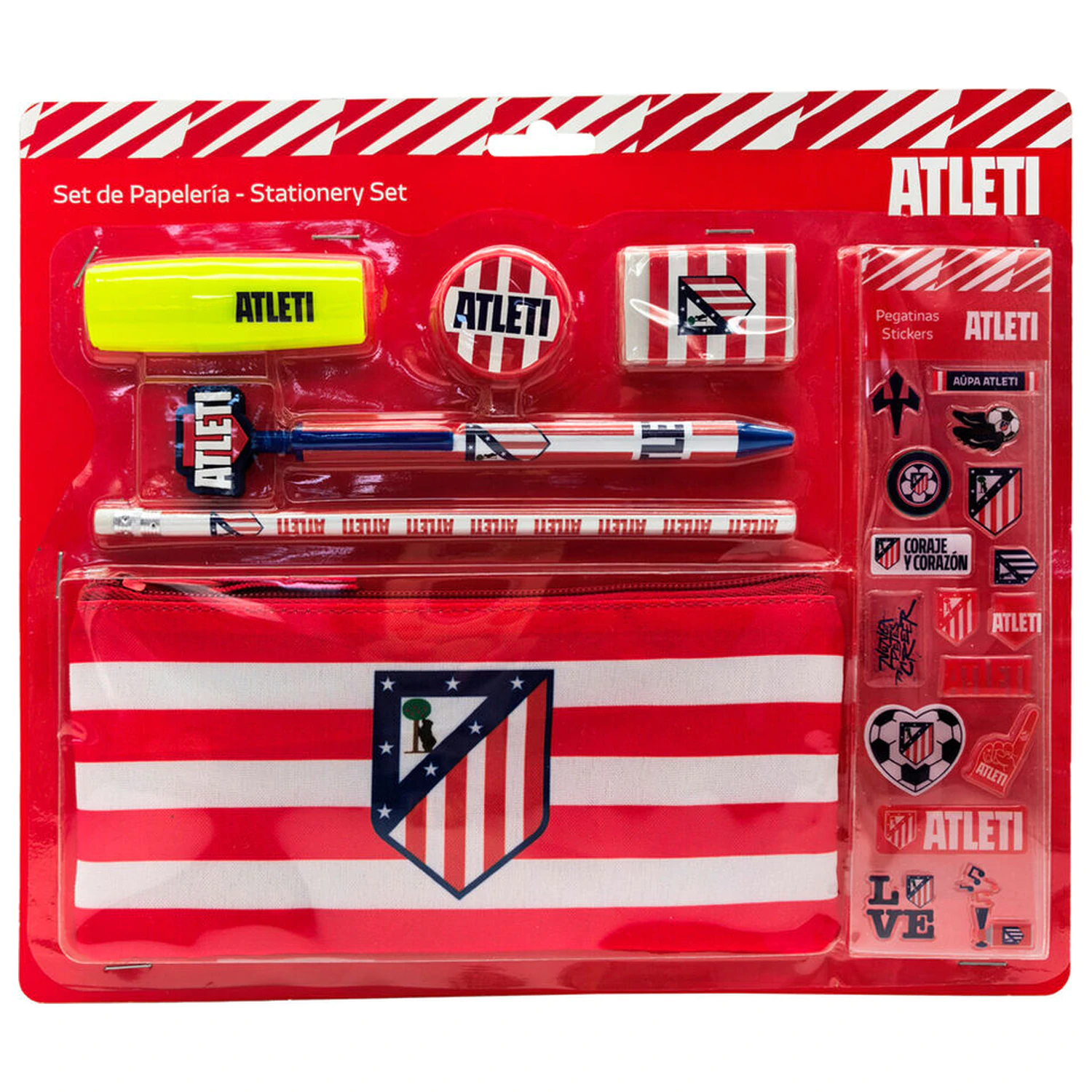 Atletico de Madrid sada papiernictva produktová fotografia
