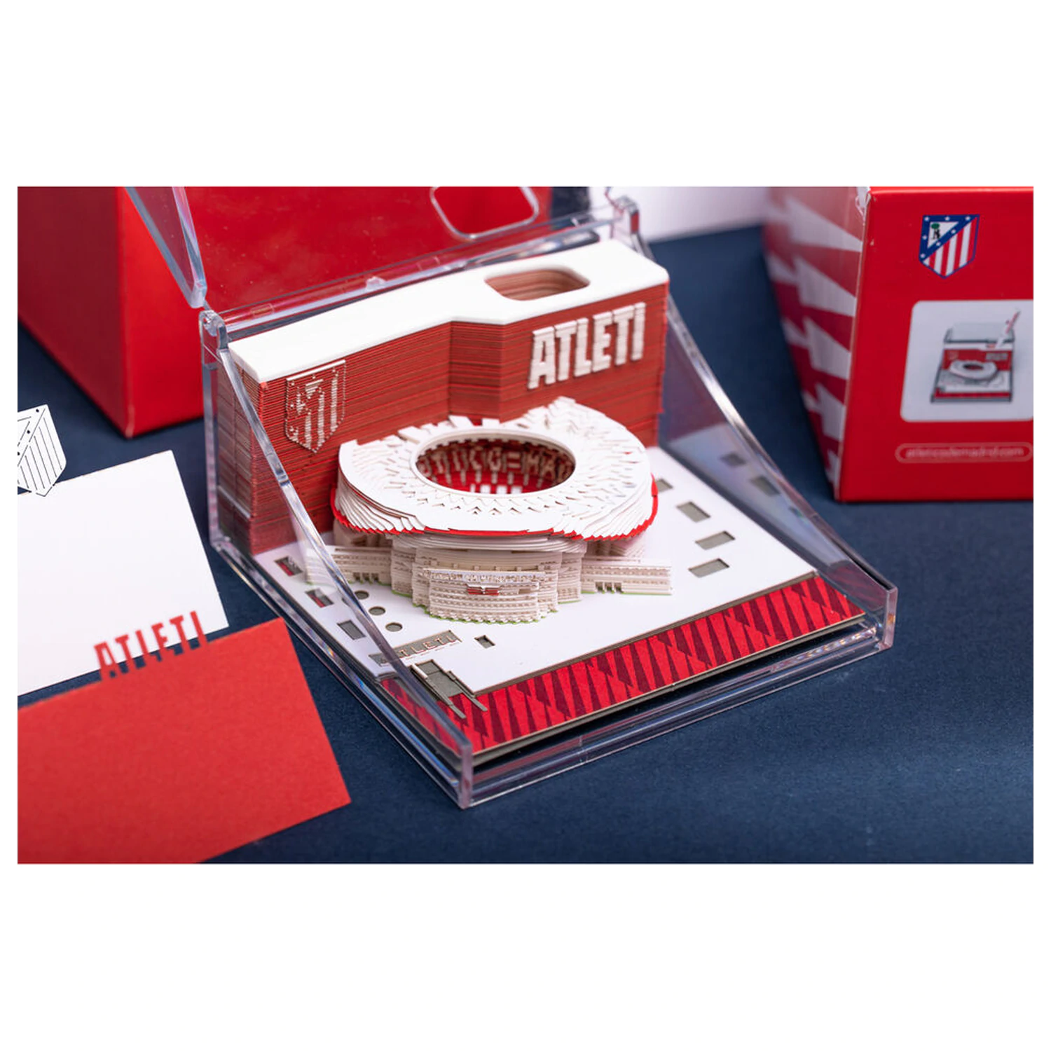 Atletico de Madrid Metropolitano 3D zápisník produktová fotografia