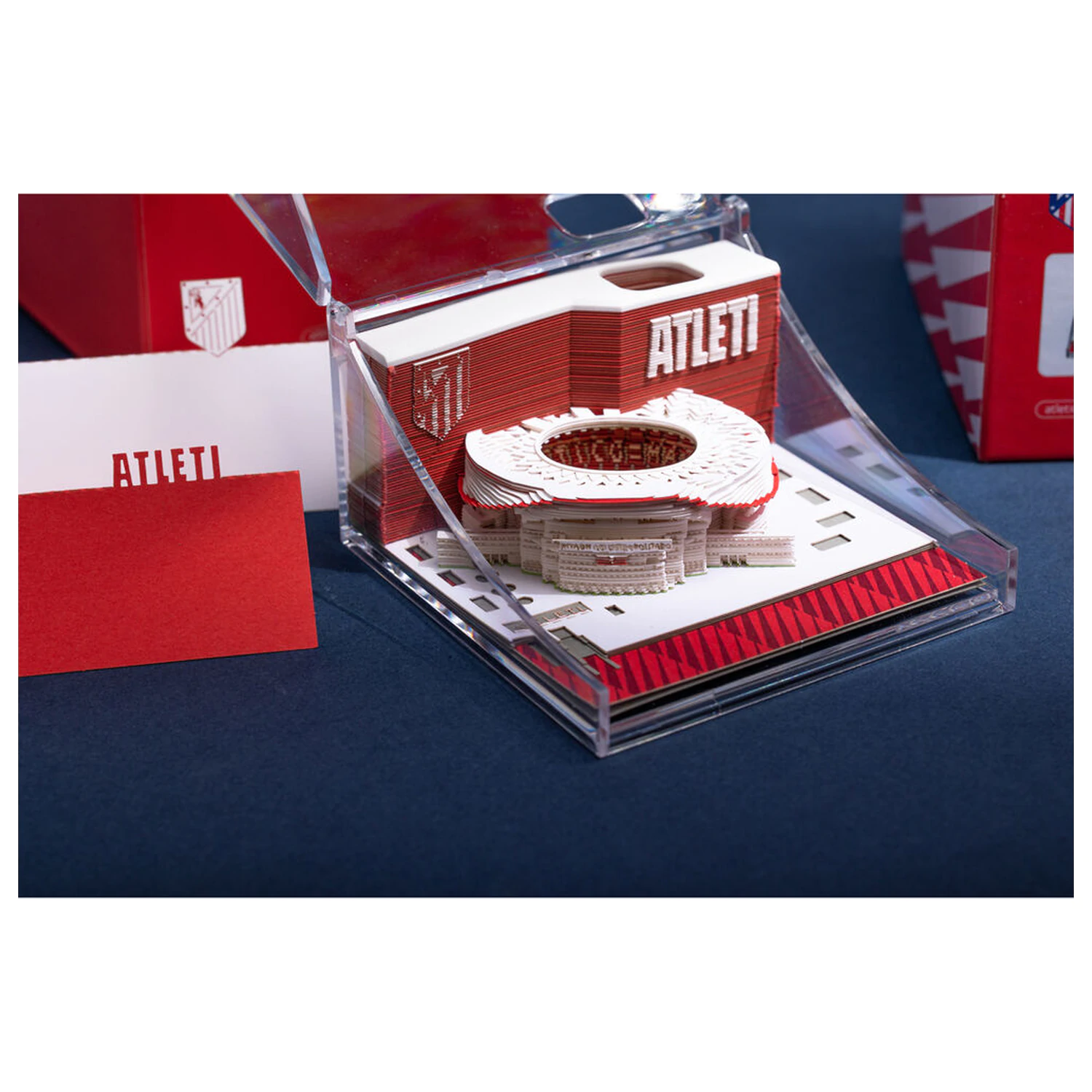 Atletico de Madrid Metropolitano 3D zápisník produktová fotografia