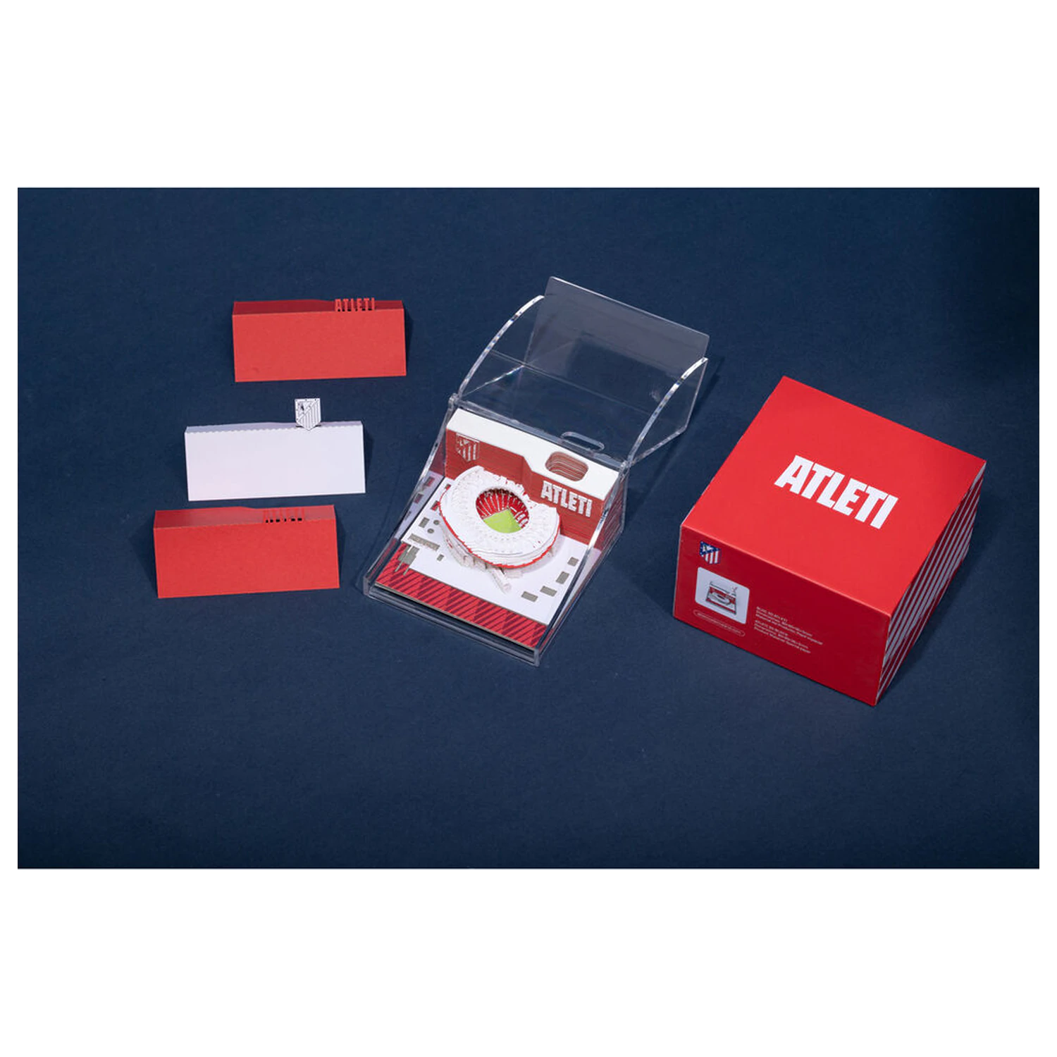 Atletico de Madrid Metropolitano 3D zápisník produktová fotografia