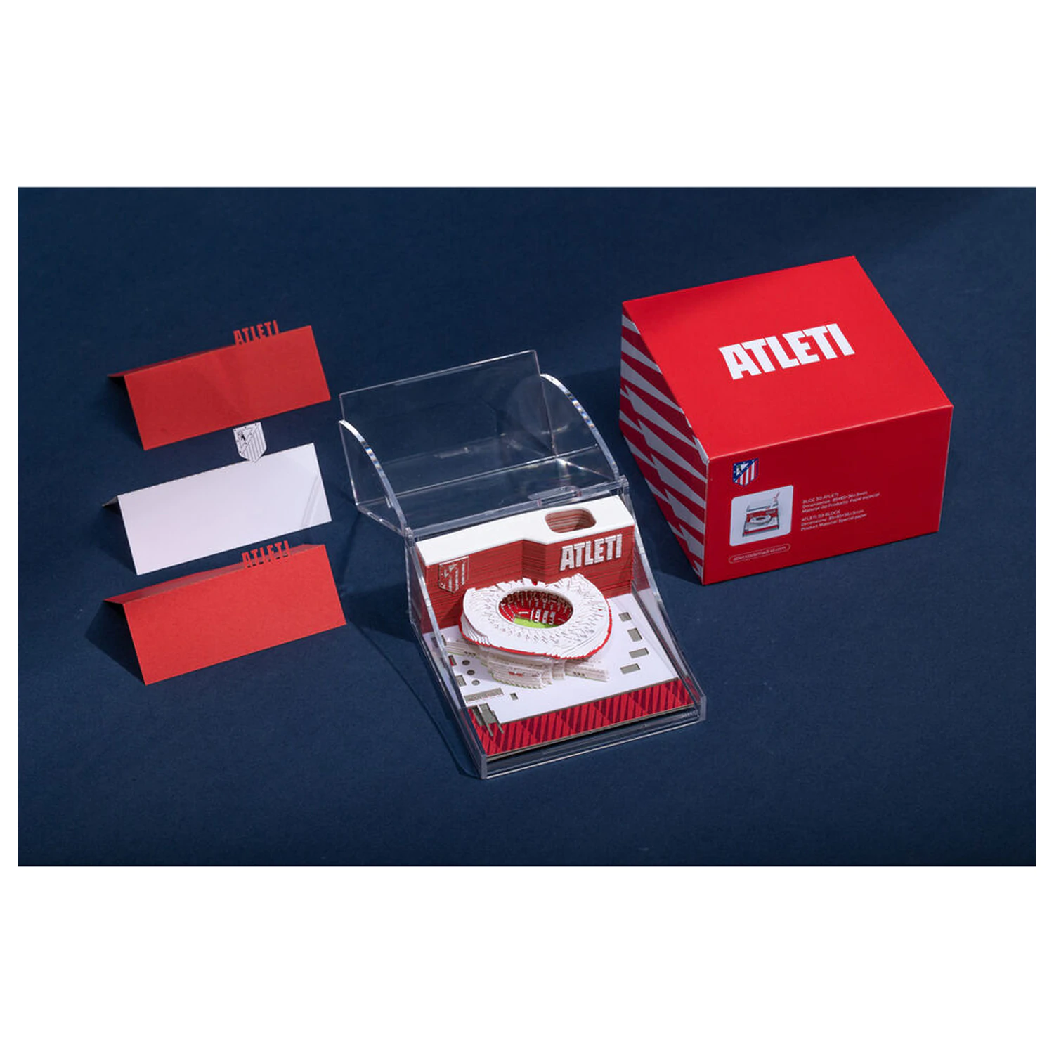 Atletico de Madrid Metropolitano 3D zápisník produktová fotografia