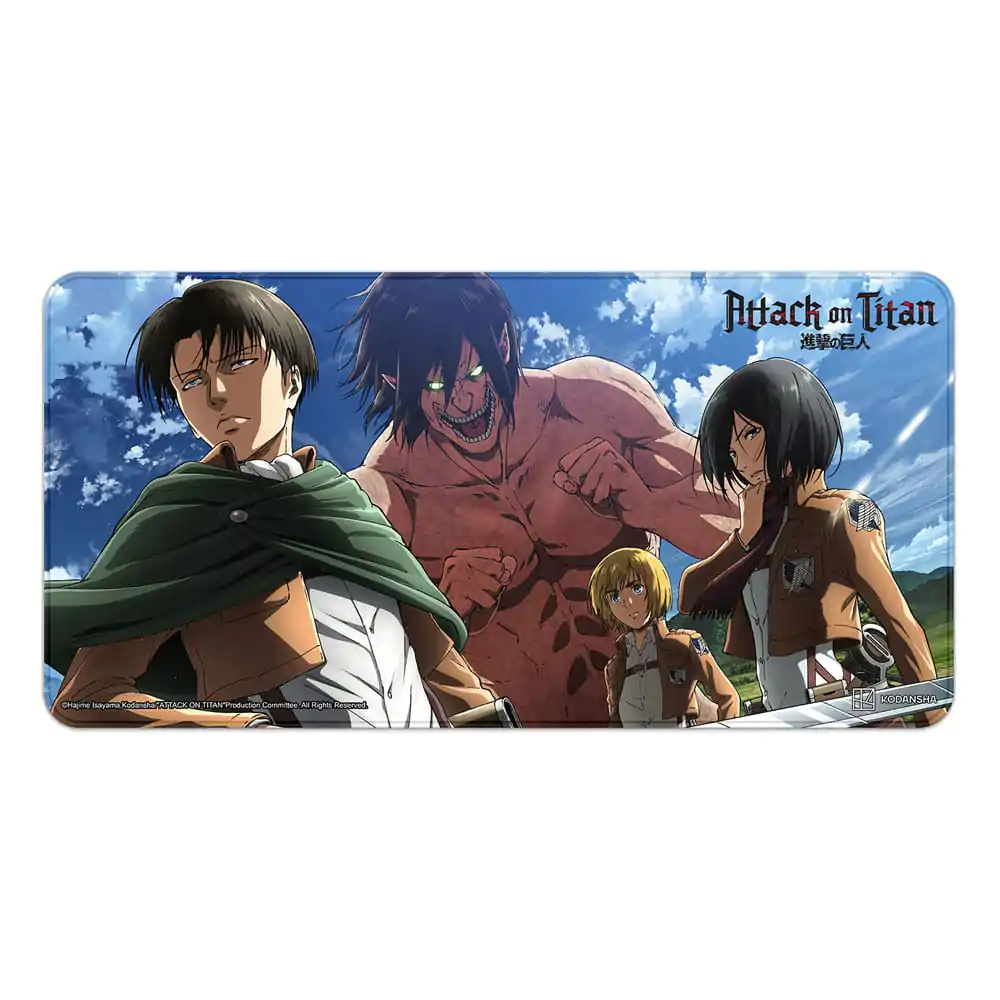 Attack on Titan XXL Podložka pod myš Eren, Mikasa, Armin, Levi produktová fotografia