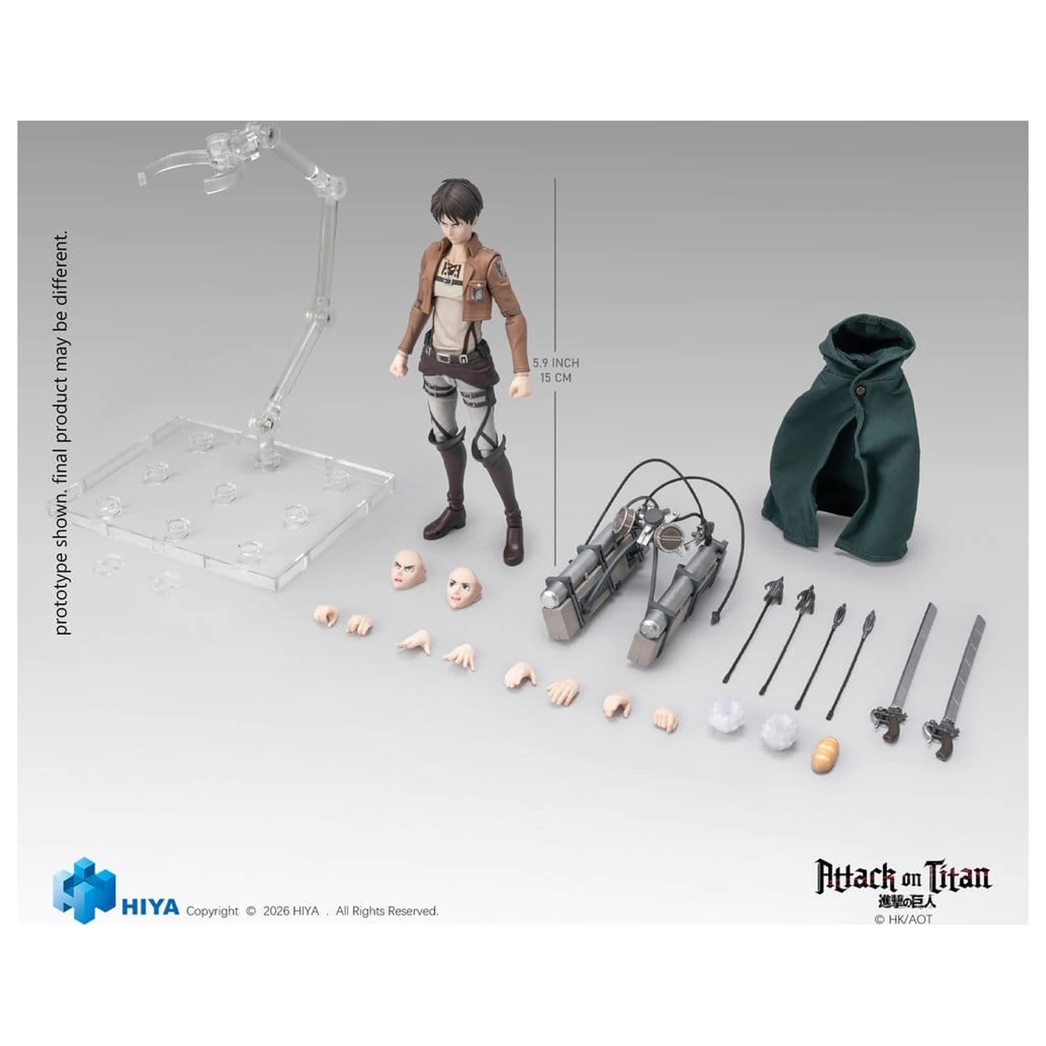 Attack on Titan Exquisite Basic Series Akčná figúrka 1/12 Eren Yeager 15 cm produktová fotografia