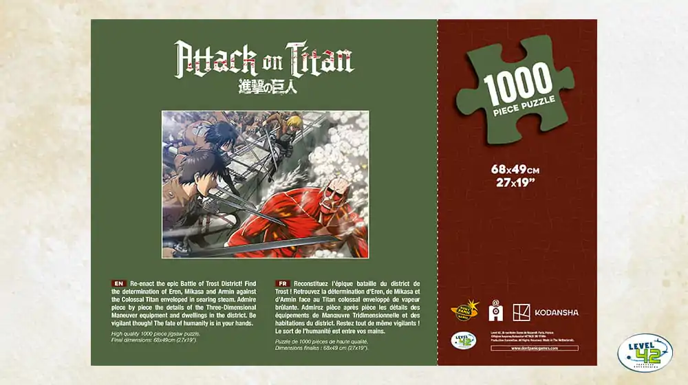 Attack on Titan Puzzle Fight (1000 kusov) termékfotó