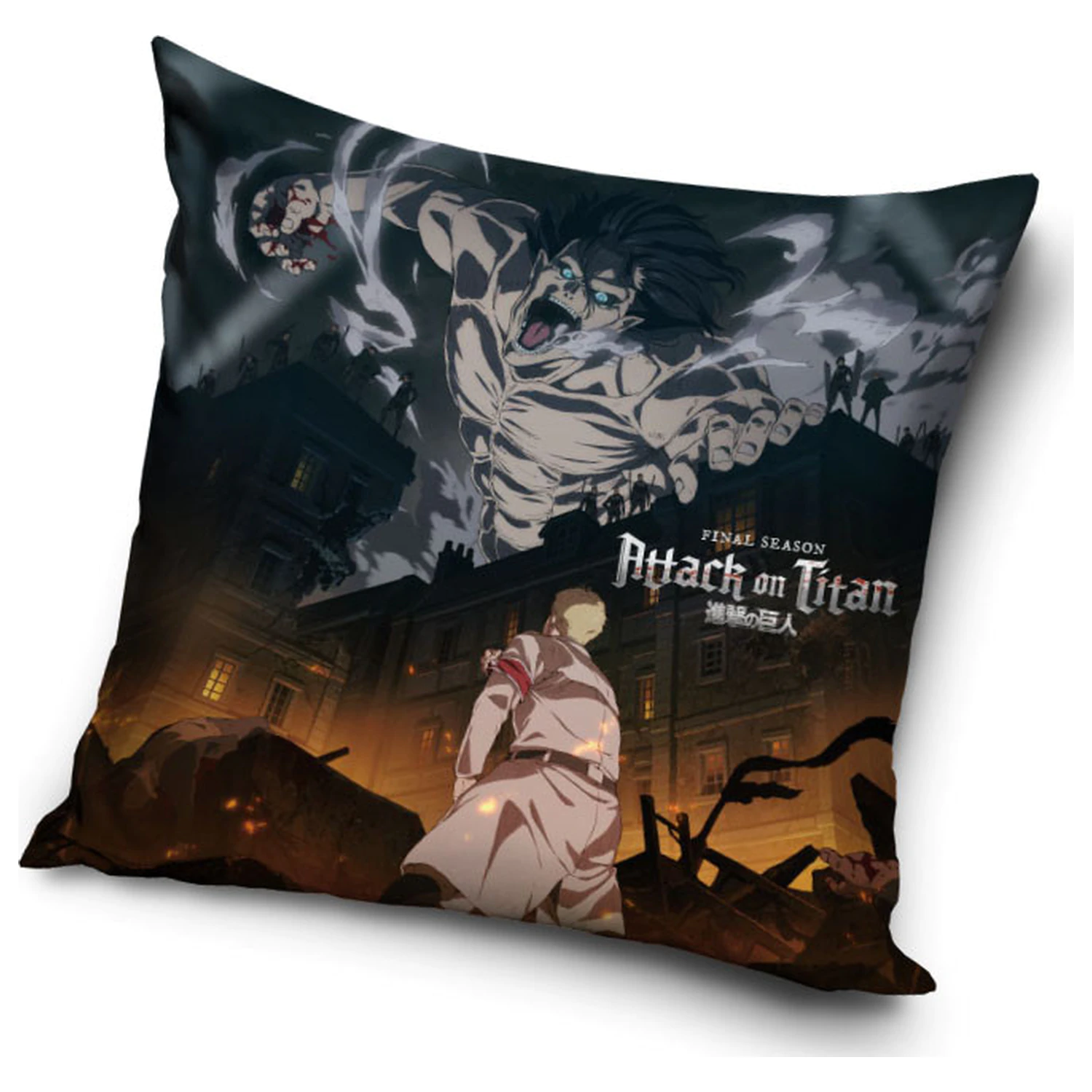 Attack on Titan Finálna obliečka na vankúš produktová fotografia