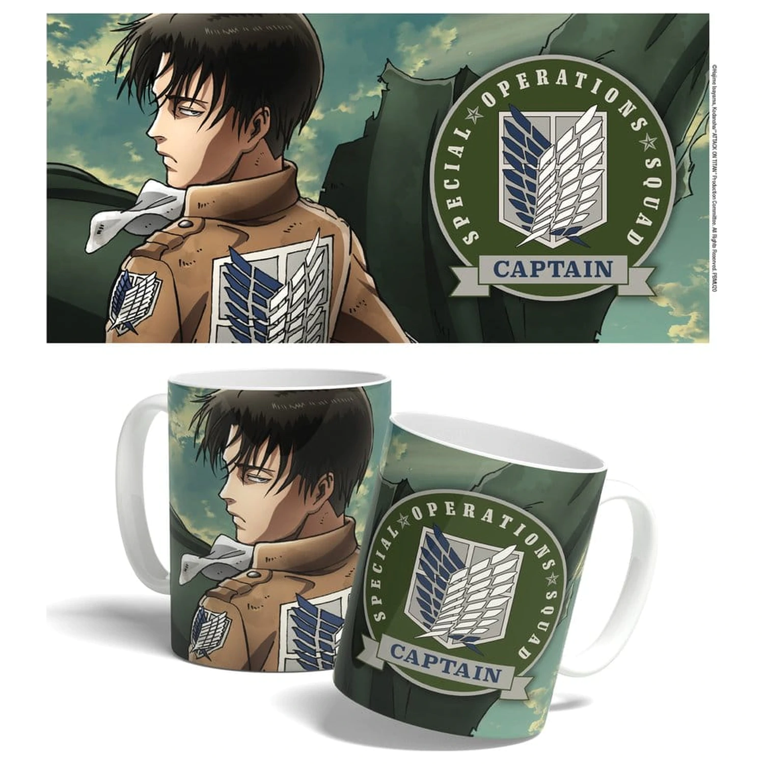 Attack on Titan Hrnček Levi Squad Captain 325 ml produktová fotografia