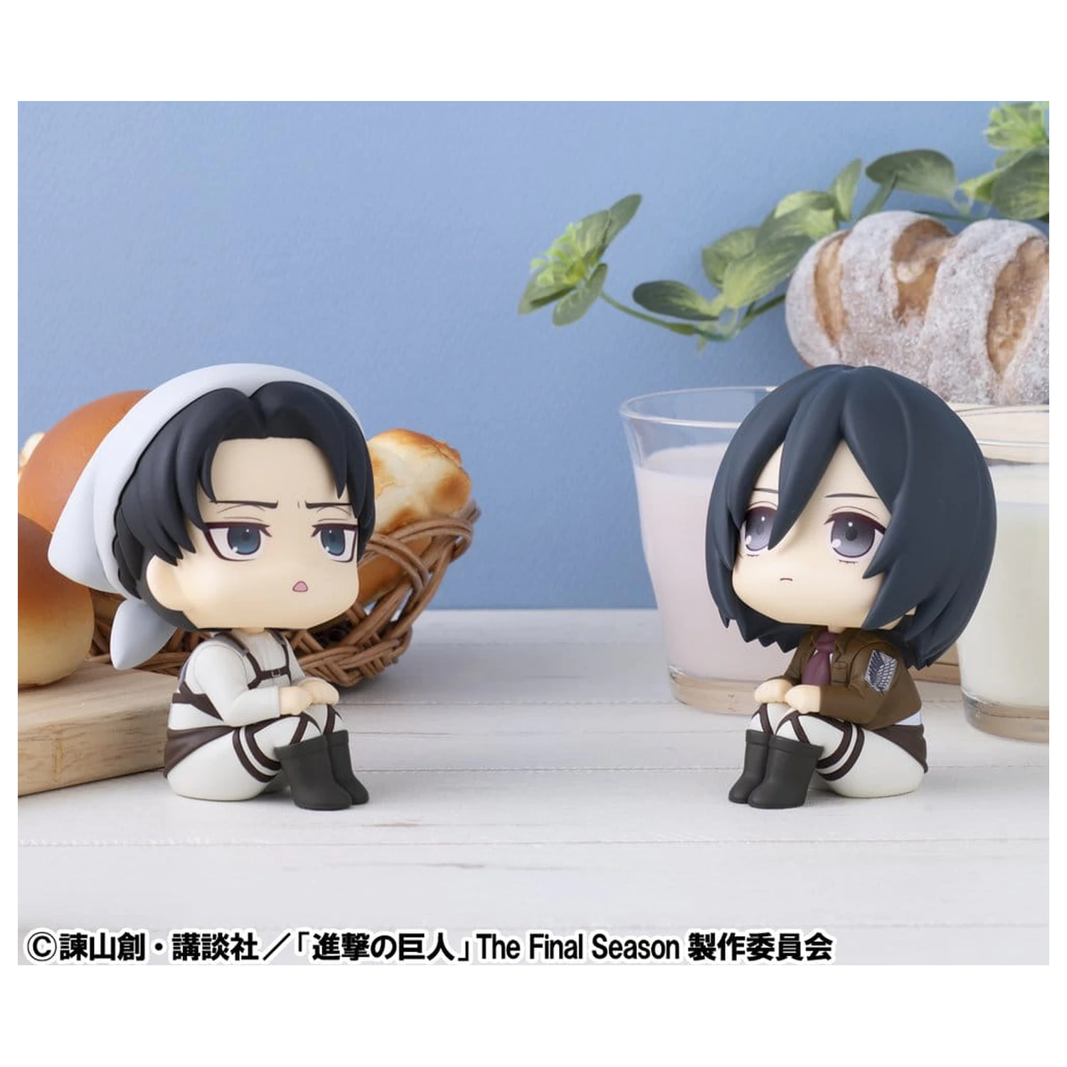 Attack on Titan Look Up PVC Sošky Levi Cleaning up Ver. & Mikasa Ackerman (s darčekom) 11 cm produktová fotografia