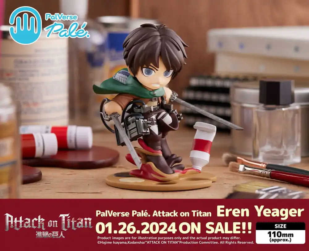 Attack on Titan PalVerse PVC Socha Eren Yeager 11 cm produktová fotografia