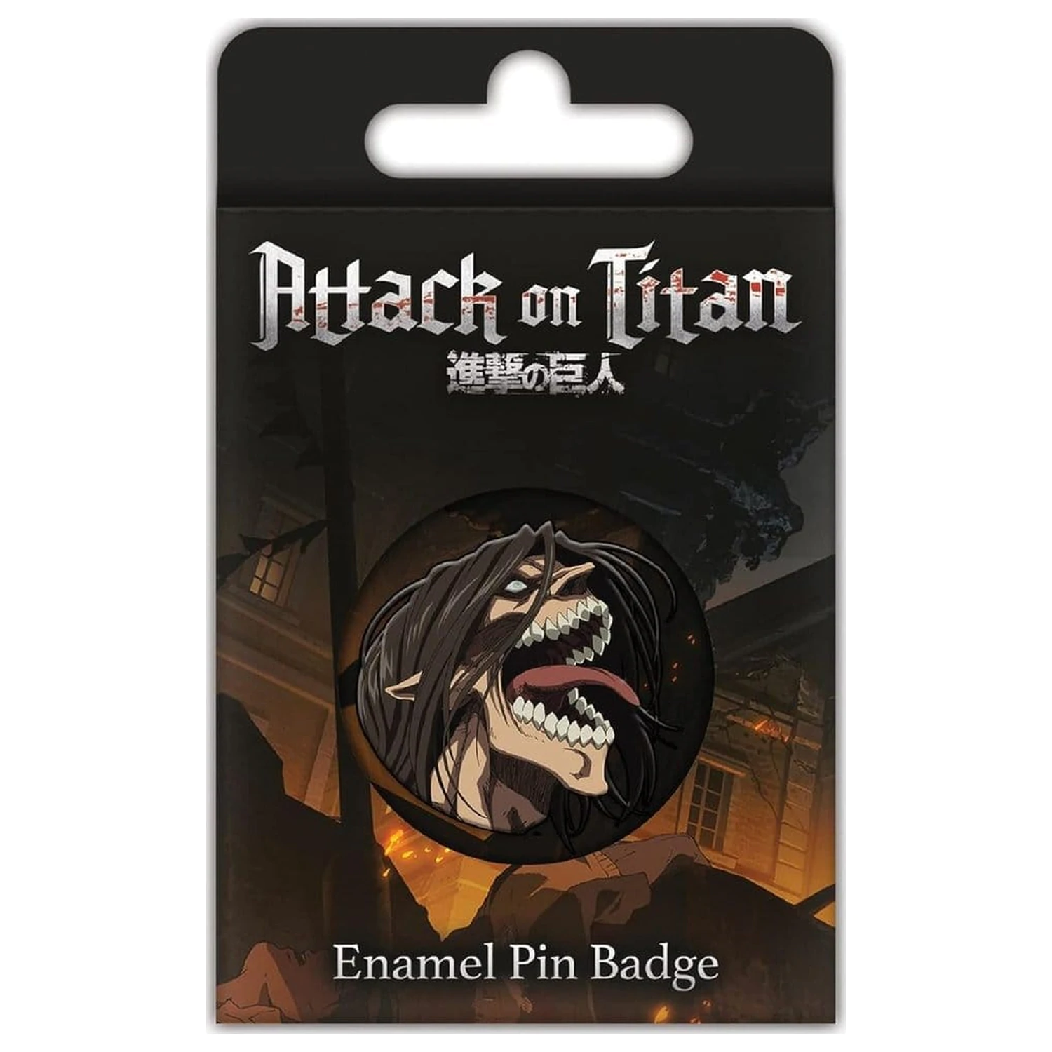 Attack on Titan smaltovaná brošňa S3 (Eren Titan Rage) produktová fotografia