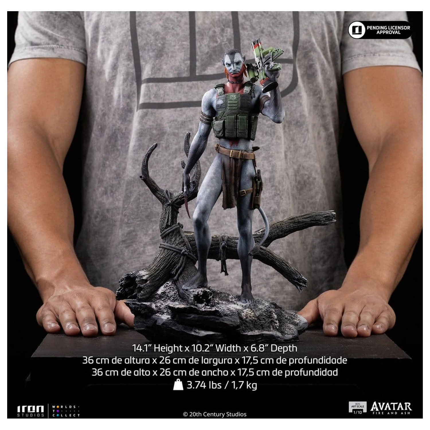 Avatar 3: Fire and Ash Art Scale socha 1/10 Miles Quaritch 36 cm produktová fotografia