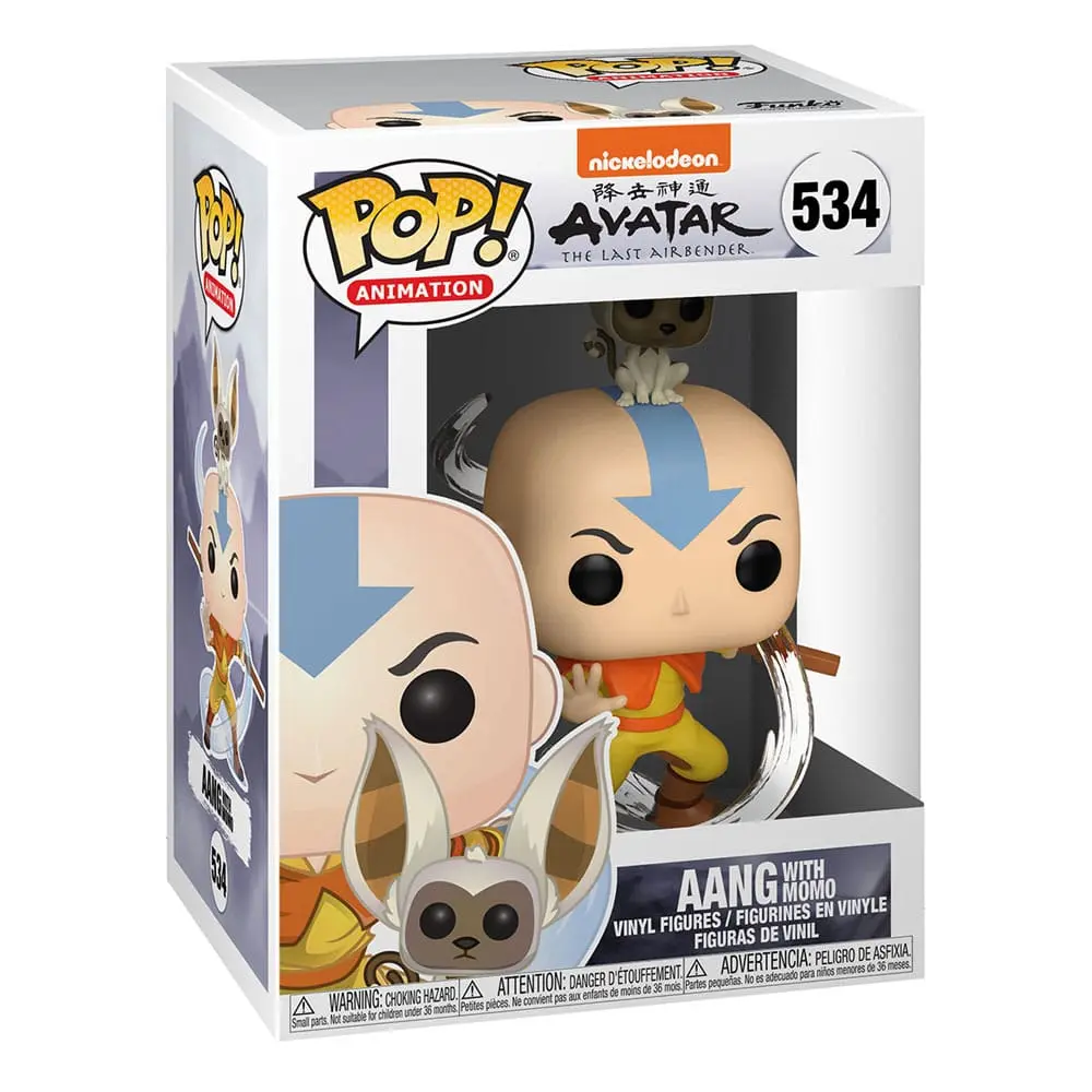 Avatar The Last Airbender POP! Animation Vinyl Figúrka Aang w/ Momo 9 cm termékfotó