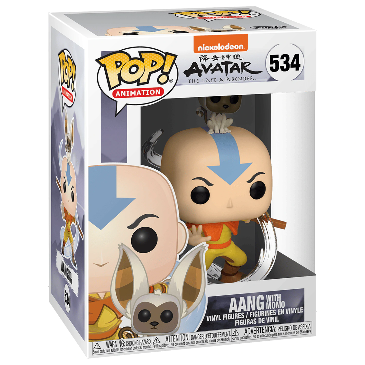 Avatar The Last Airbender POP! Animation Vinylová figúrka Aang s Momo 9 cm produktová fotografia