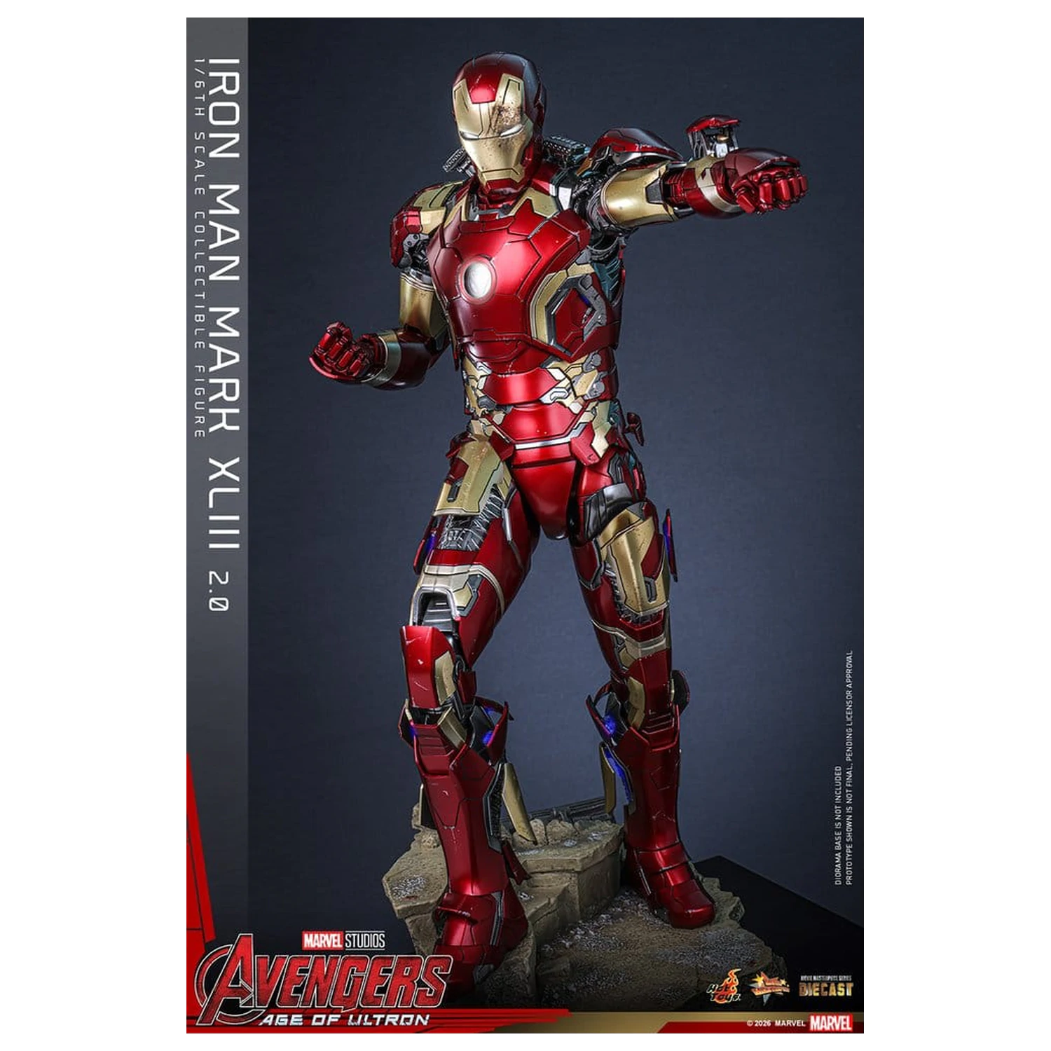 Avengers: Age of Ultron Movie Masterpiece Diecast akčná figúrka 1/6 Iron Man Mark XLIII (2.0) 32 cm produktová fotografia