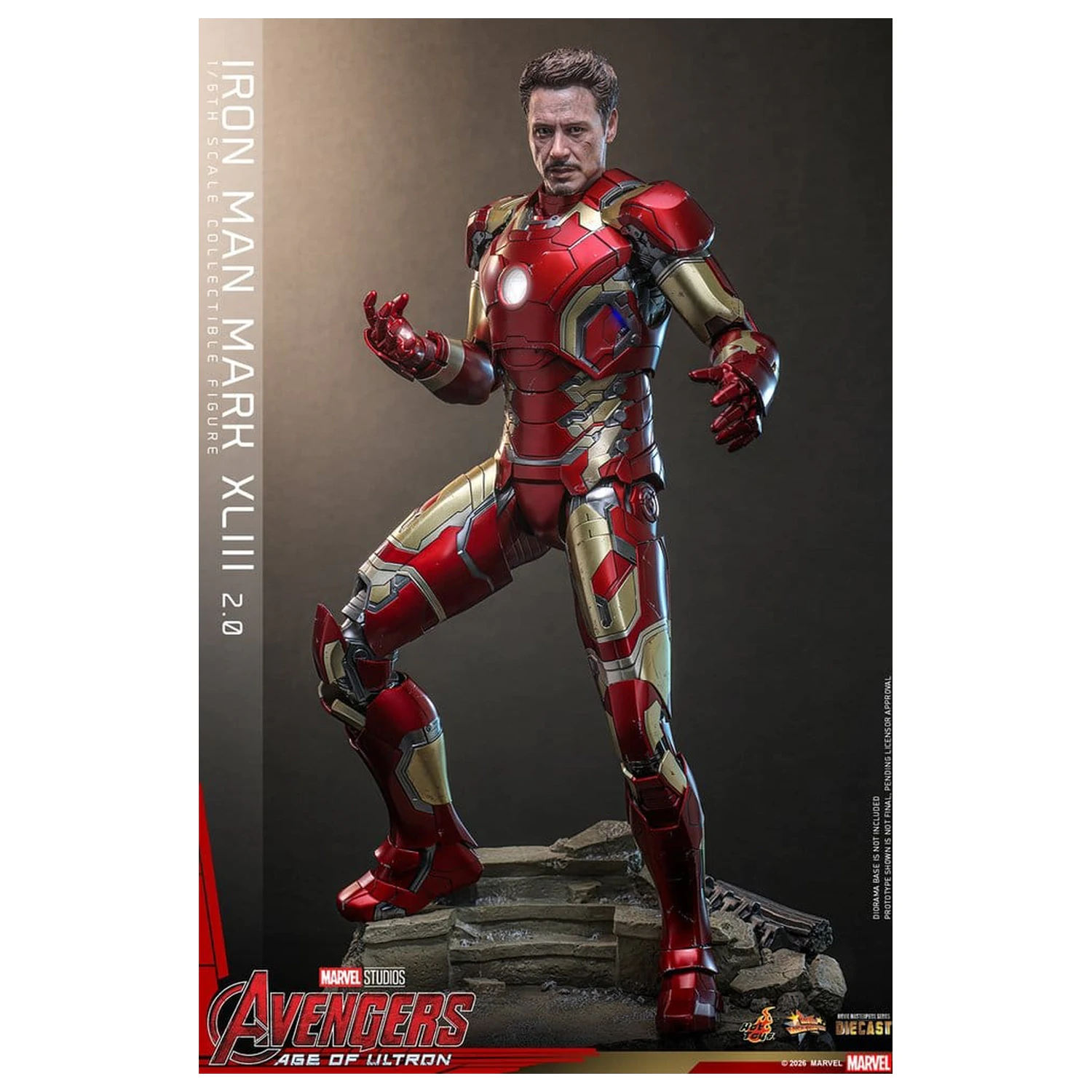 Avengers: Age of Ultron Movie Masterpiece Diecast akčná figúrka 1/6 Iron Man Mark XLIII (2.0) 32 cm produktová fotografia