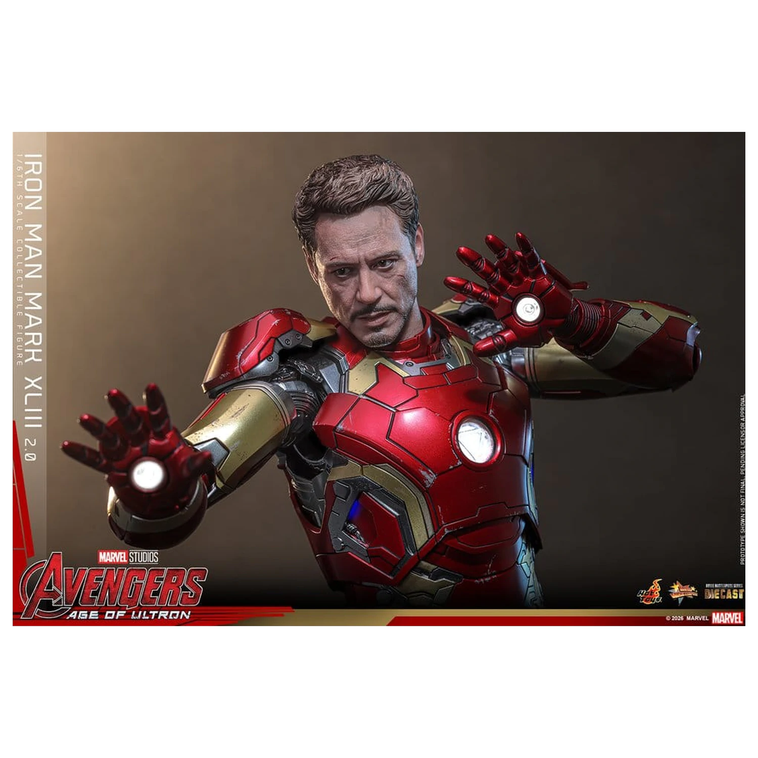 Avengers: Age of Ultron Movie Masterpiece Diecast akčná figúrka 1/6 Iron Man Mark XLIII (2.0) 32 cm produktová fotografia