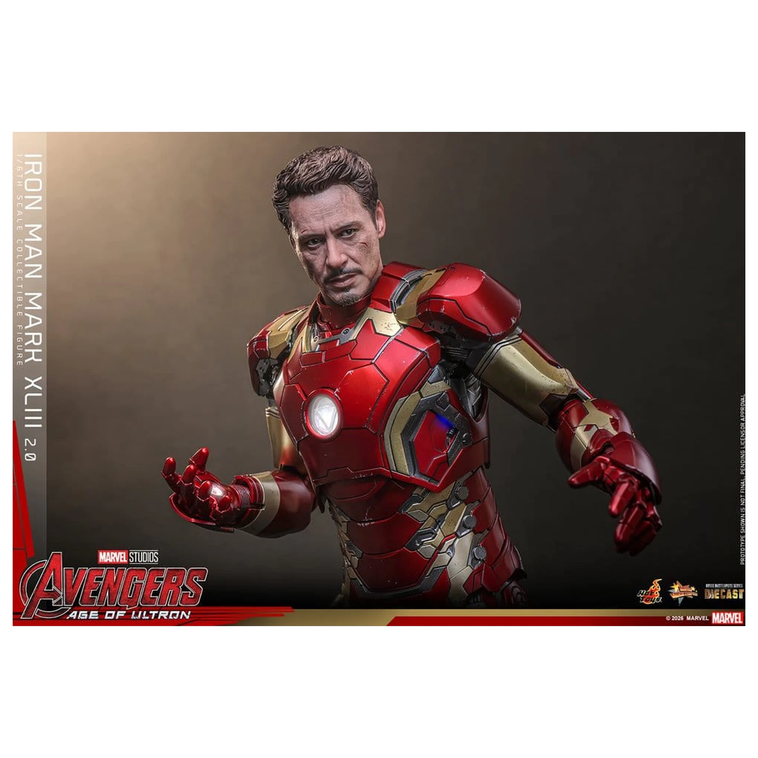 Avengers: Age of Ultron Movie Masterpiece Diecast akčná figúrka 1/6 Iron Man Mark XLIII (2.0) 32 cm produktová fotografia