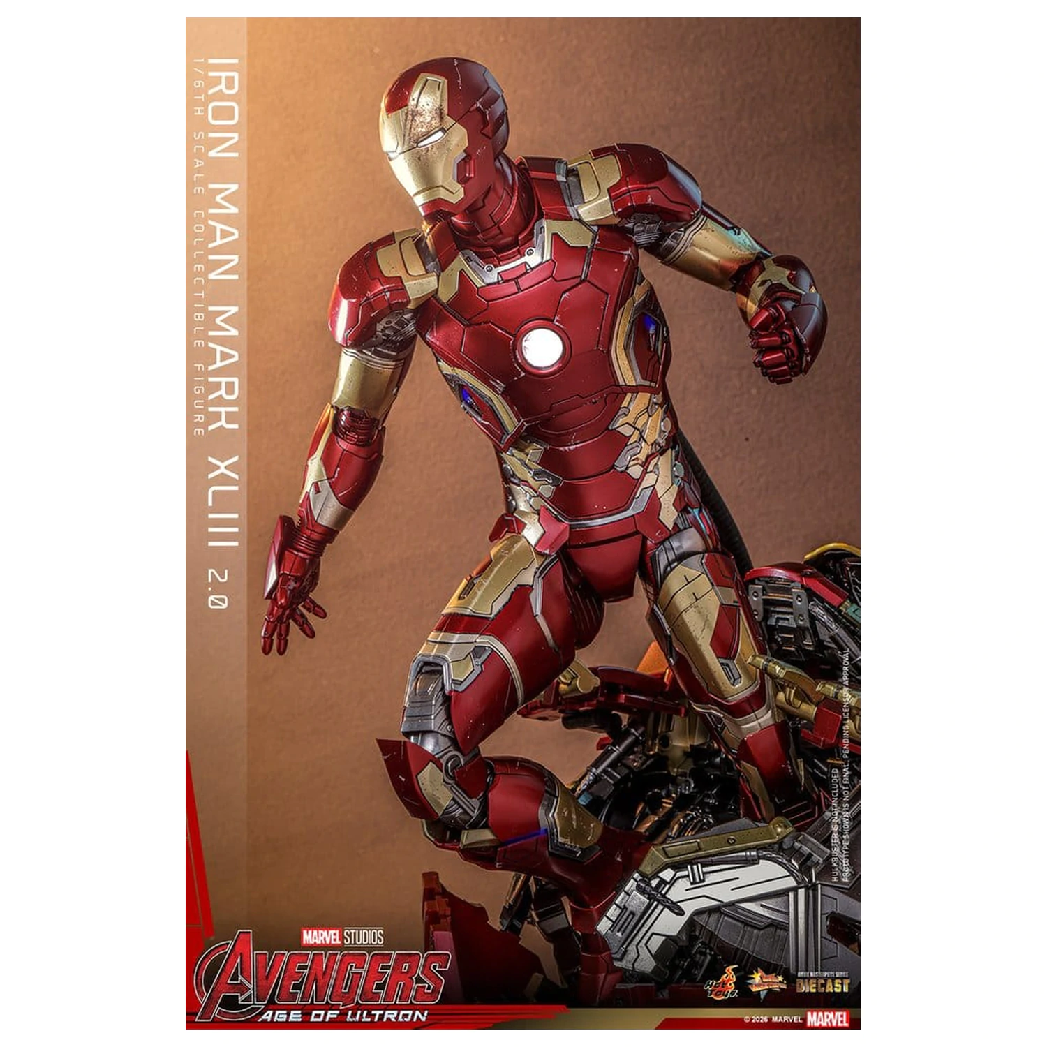 Avengers: Age of Ultron Movie Masterpiece Diecast akčná figúrka 1/6 Iron Man Mark XLIII (2.0) 32 cm produktová fotografia