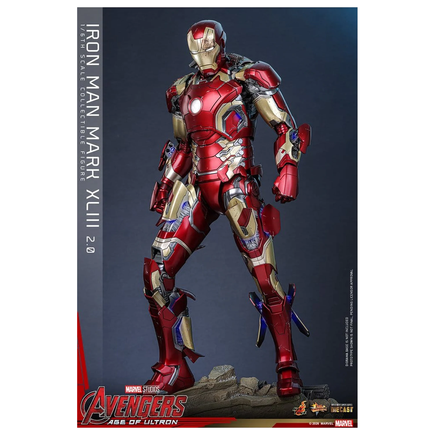 Avengers: Age of Ultron Movie Masterpiece Diecast akčná figúrka 1/6 Iron Man Mark XLIII (2.0) 32 cm produktová fotografia