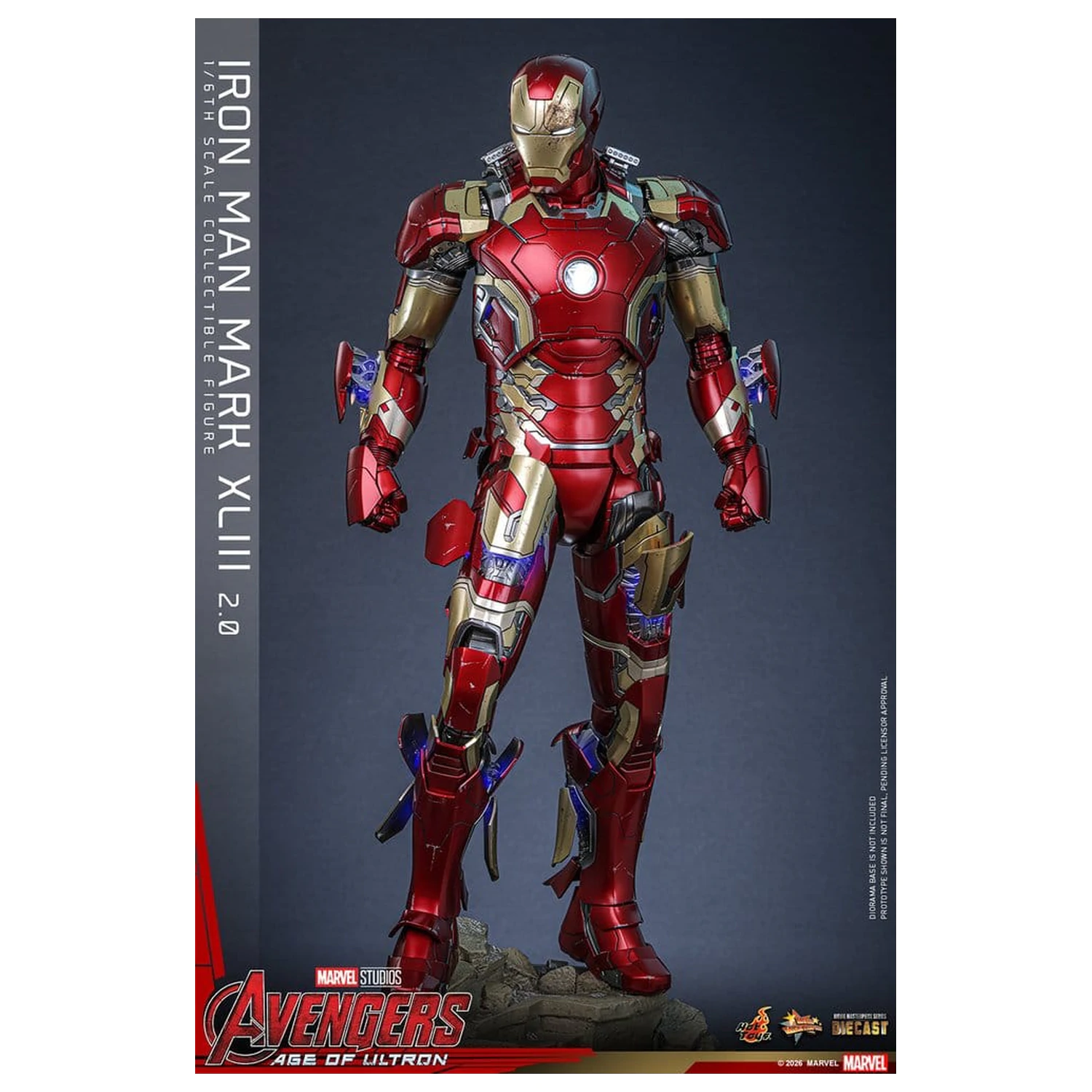Avengers: Age of Ultron Movie Masterpiece Diecast akčná figúrka 1/6 Iron Man Mark XLIII (2.0) 32 cm produktová fotografia