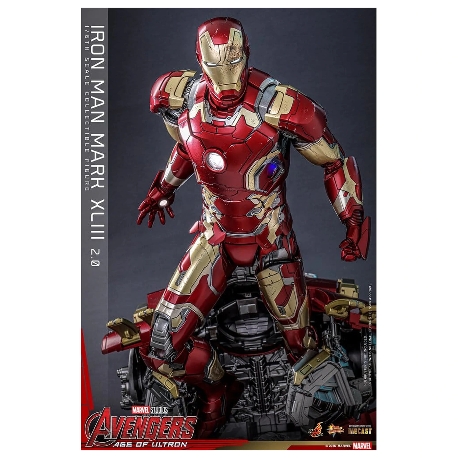 Avengers: Age of Ultron Movie Masterpiece Diecast akčná figúrka 1/6 Iron Man Mark XLIII (2.0) 32 cm produktová fotografia