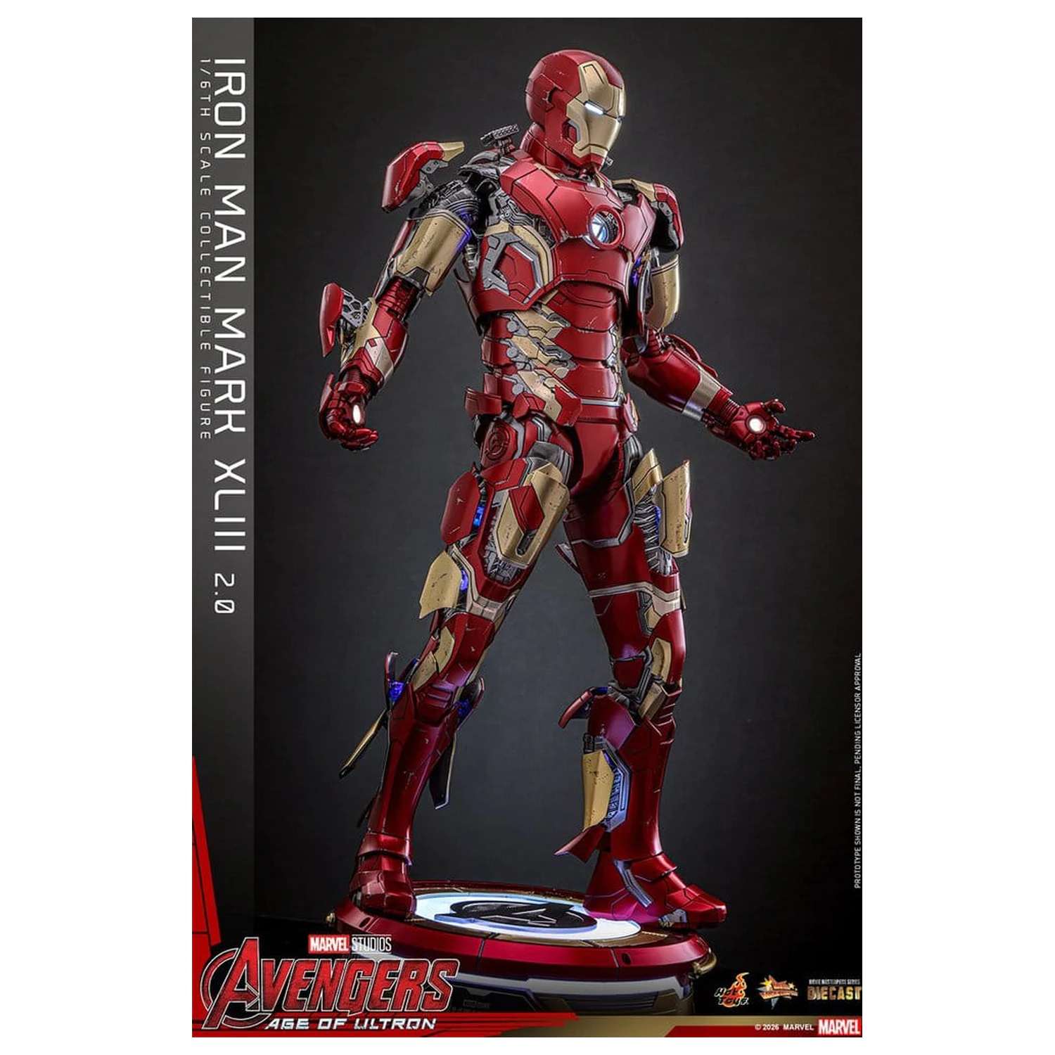 Avengers: Age of Ultron Movie Masterpiece Diecast akčná figúrka 1/6 Iron Man Mark XLIII (2.0) 32 cm produktová fotografia