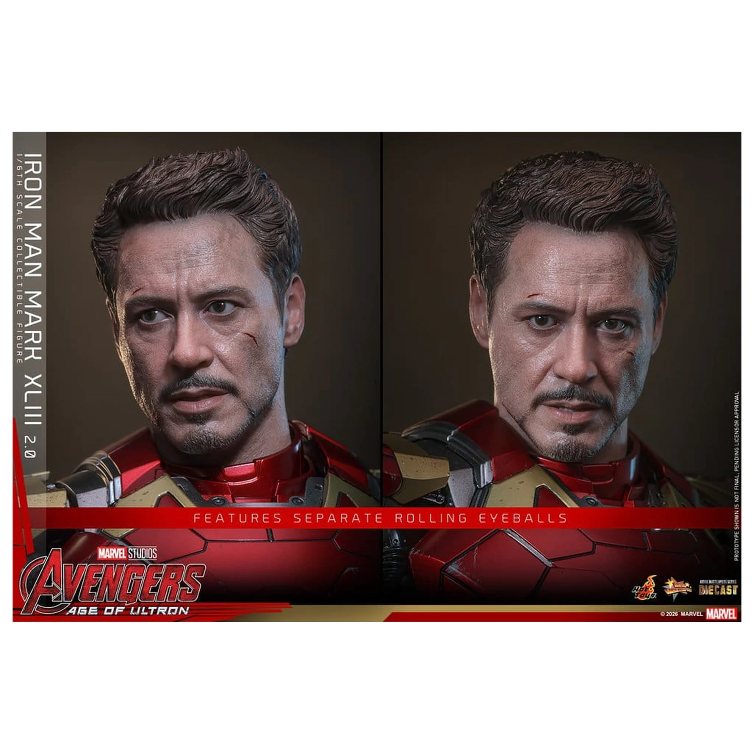 Avengers: Age of Ultron Movie Masterpiece Diecast akčná figúrka 1/6 Iron Man Mark XLIII (2.0) 32 cm produktová fotografia