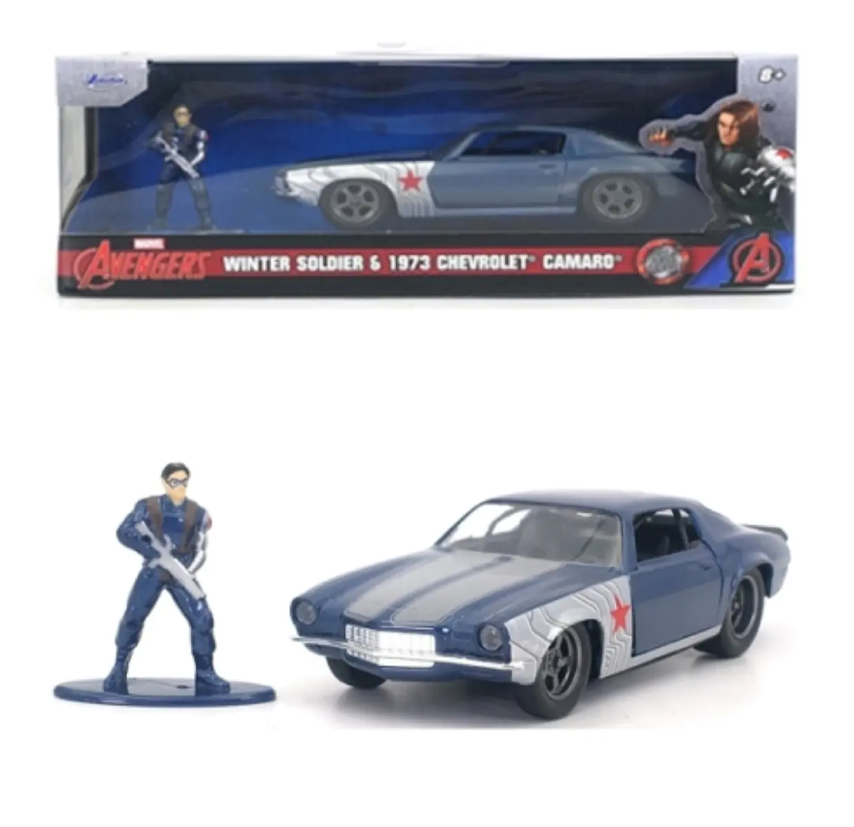 Avengers Diecast Model 1/32 1973 Chevrolet Camaro Winter Soldier – odlievaný model produktová fotografia