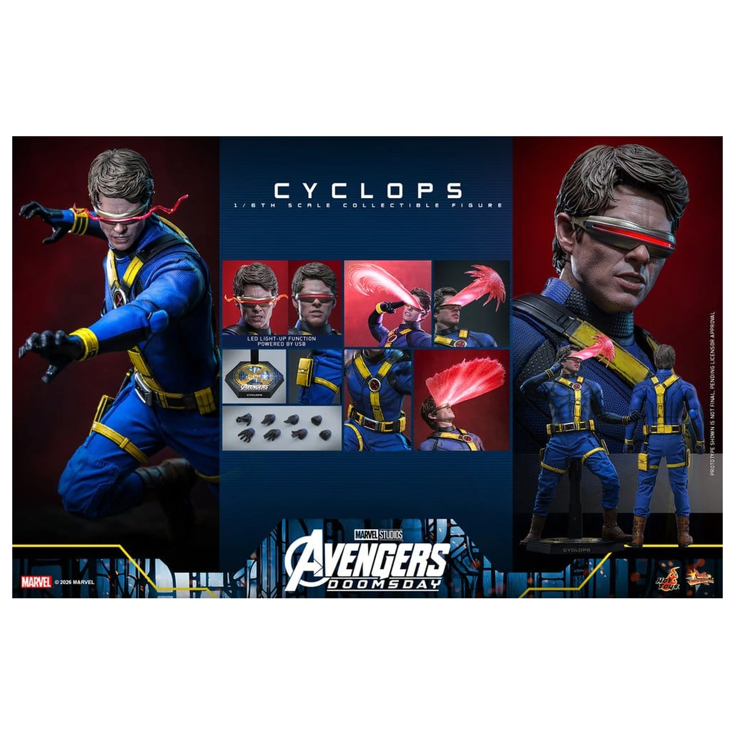 Avengers: Doomsday Movie Masterpiece akčná figúrka 1/6 Cyclops 30 cm produktová fotografia