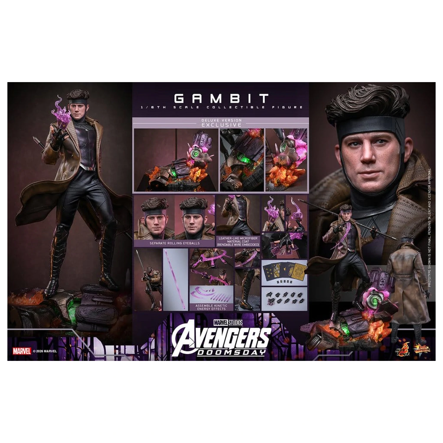 Avengers: Doomsday Movie Masterpiece akčná figúrka 1/6 Gambit (Deluxe Version) 31 cm produktová fotografia